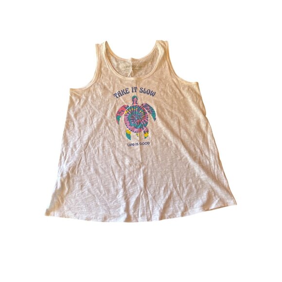 Life Is Good Womens "Take It Slow" Tank Top Casual Vacation Summer - Picture 1 of 4